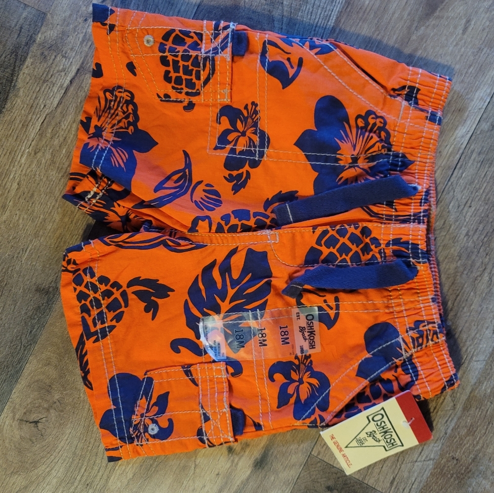Oshkosh swim trunks, 18 months, NWT